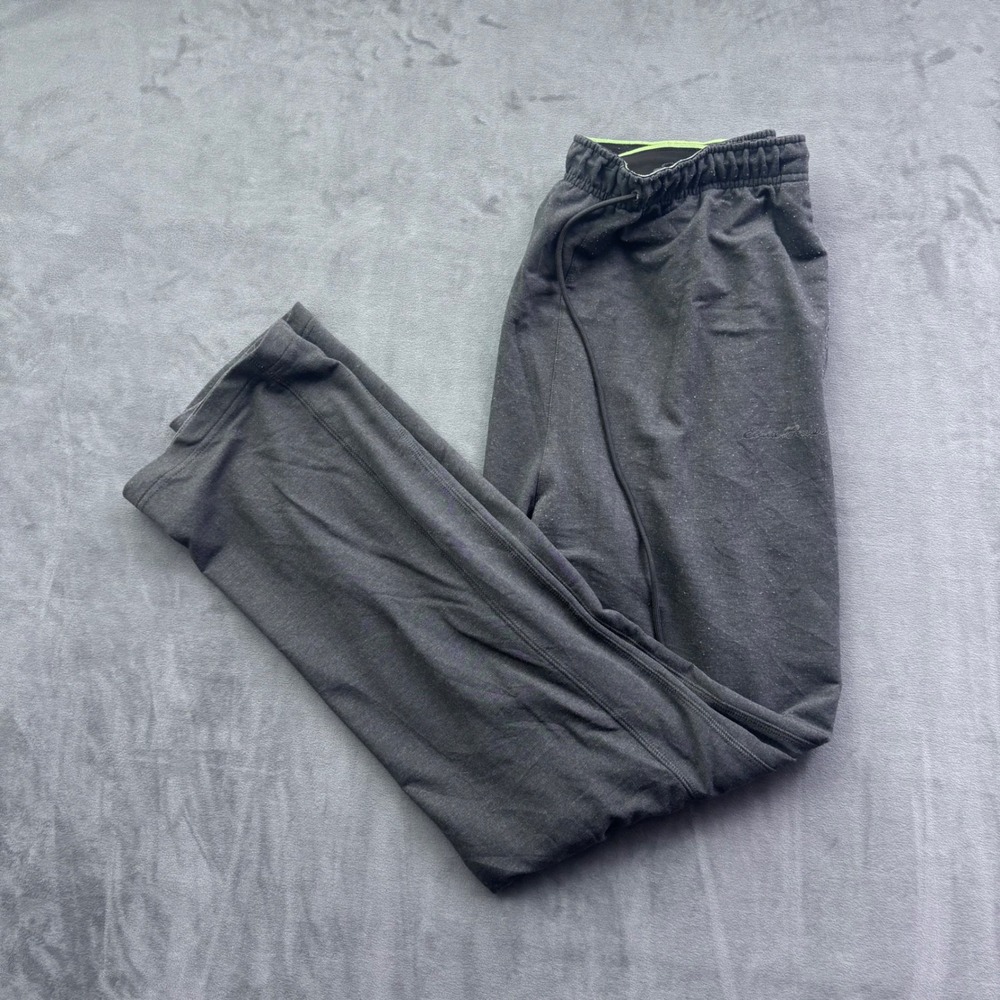 Eddie Bauer‎ Mens XL Gray Lounge Pants Drawstring Straight Leg Rayon Joggers
